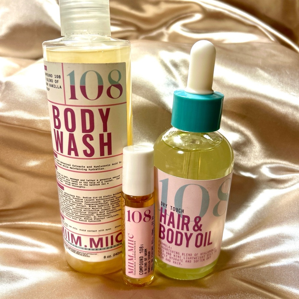 Miim miic 108 Vanilla Scented Body Wash - body oil and mini oil